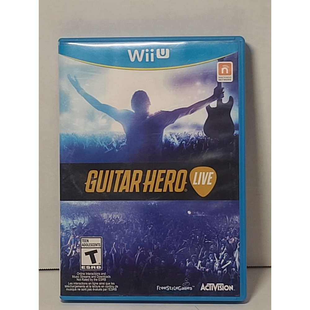 Guitar Hero Live Nintendo Wii U 2015 Activision Music Rhythm Game Disc & Case